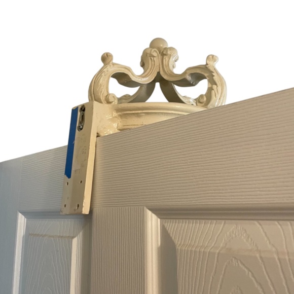 Elegant Handcrafted Teester Bed Crown Canopy Cream Multi With Drapes - Picture 10 of 13